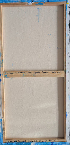 „Treue im Farbmeer“  - 40x80x2 cm - Acryl auf Leinwand