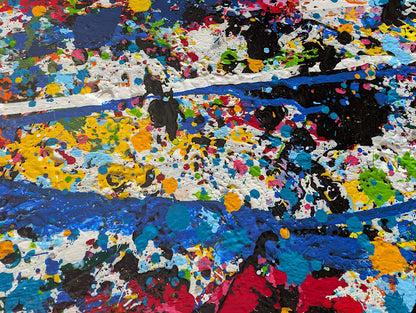 „Wolfsblick“  50x100x2 cm - Acryl auf Leinwand (Kopie)