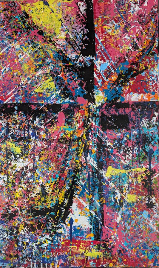 „Metamorphose“  - 65x105x2 cm - Acryl auf Leinwand