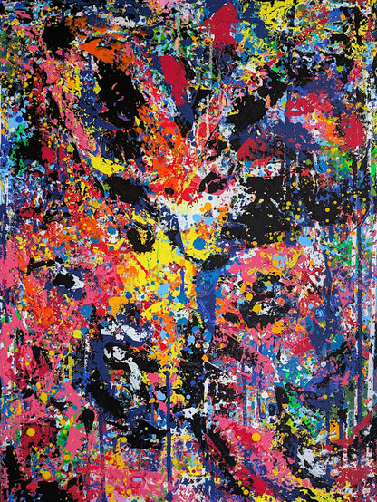 „Verborgene Präsenz“  - 60x80x2 cm - Acryl auf Leinwand