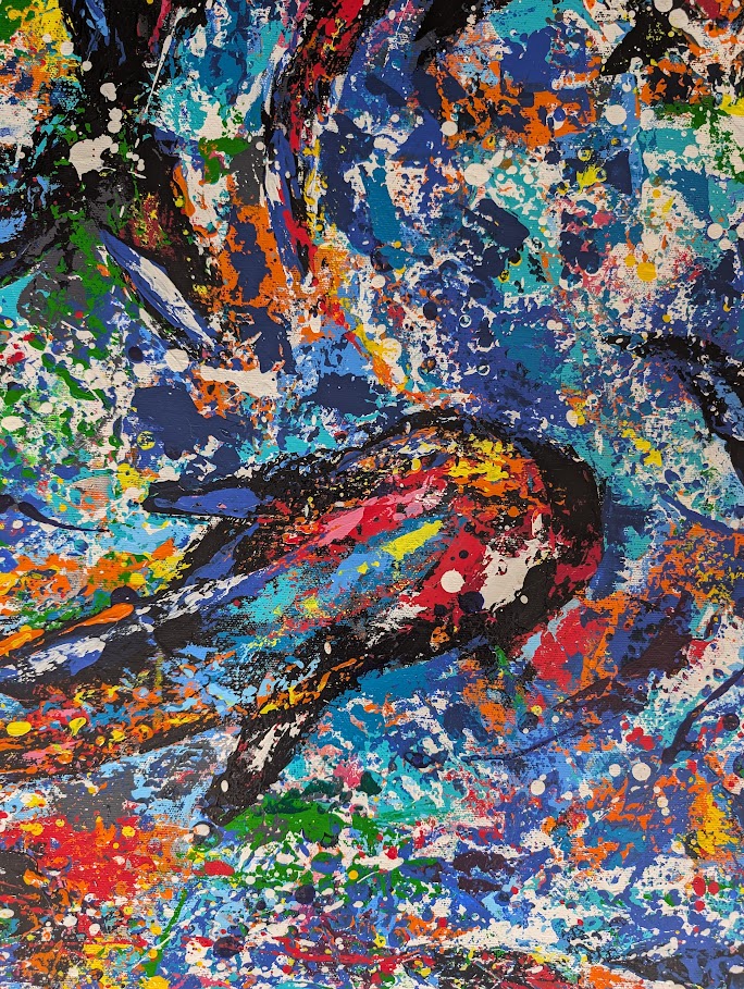 „Sog der Tiefe“  80x100x2 cm - Acryl auf Leinwand