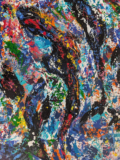 „Sog der Tiefe“  80x100x2 cm - Acryl auf Leinwand