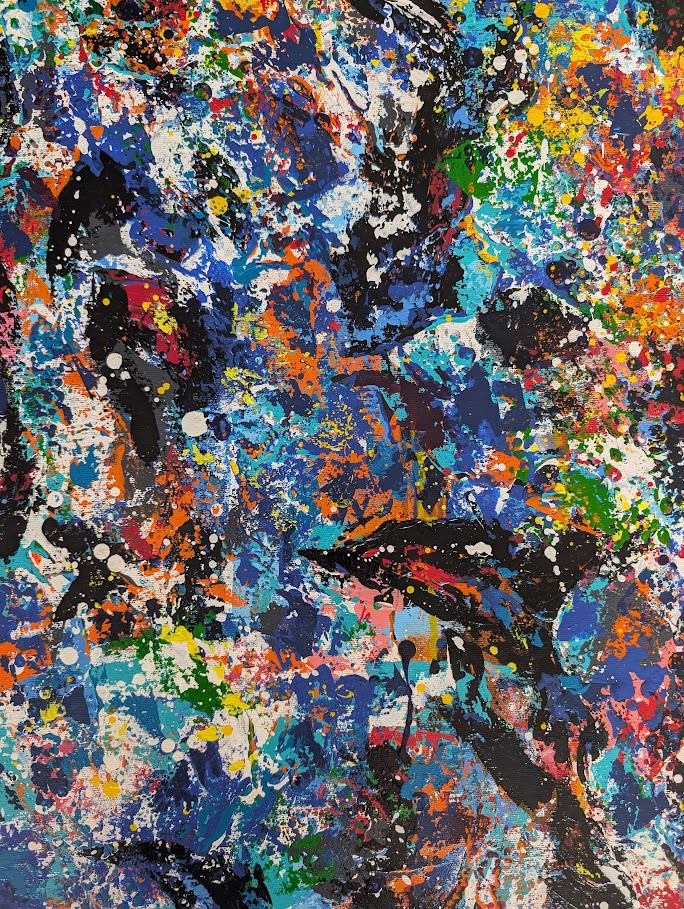 „Sog der Tiefe“  80x100x2 cm - Acryl auf Leinwand