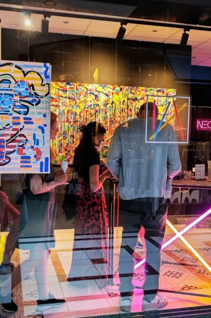 „Symphonie des Zufalls“  Triptychon - 240x120x2 cm - Acryl auf Leinwand