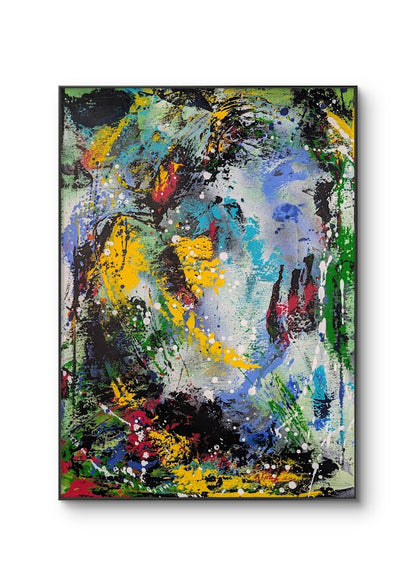 „Lichtung“  50x70x2 cm - Acryl und Öl auf Leinwand