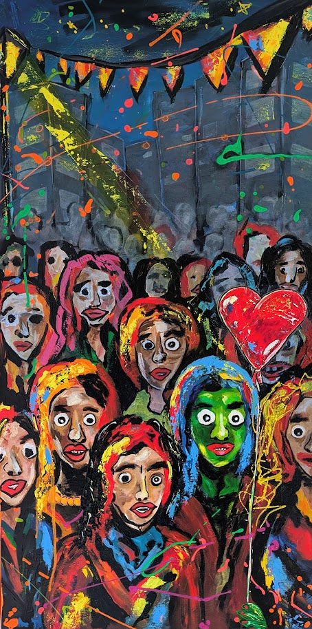 Das kollektive Individuum - Acryl auf Leinwand - 50×100 ×4cm