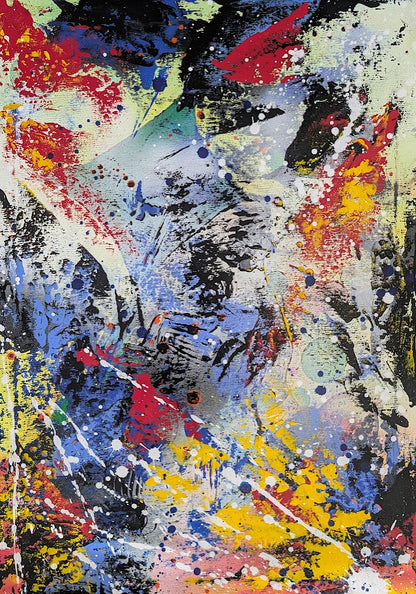 „Unruhe“  50x70x2 cm - Acryl und Öl auf Leinwand