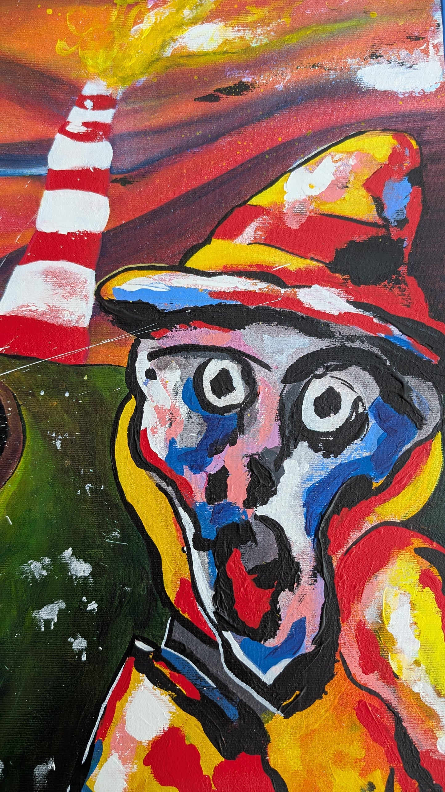Moin Moin Fresse, Acryl auf Leinwand, 60x100x2cm