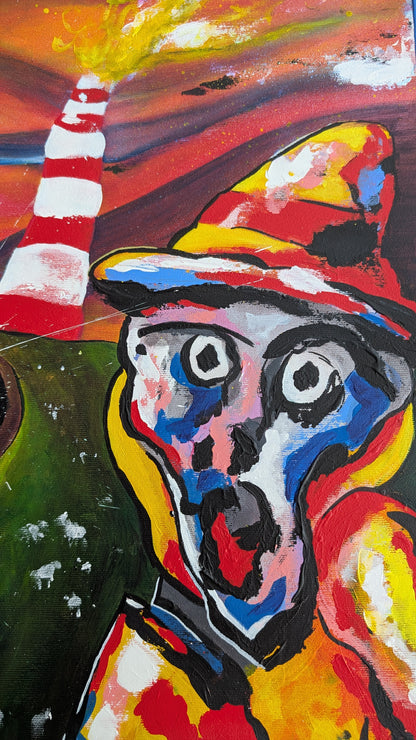 Moin Moin Fresse, Acryl auf Leinwand, 60x100x2cm