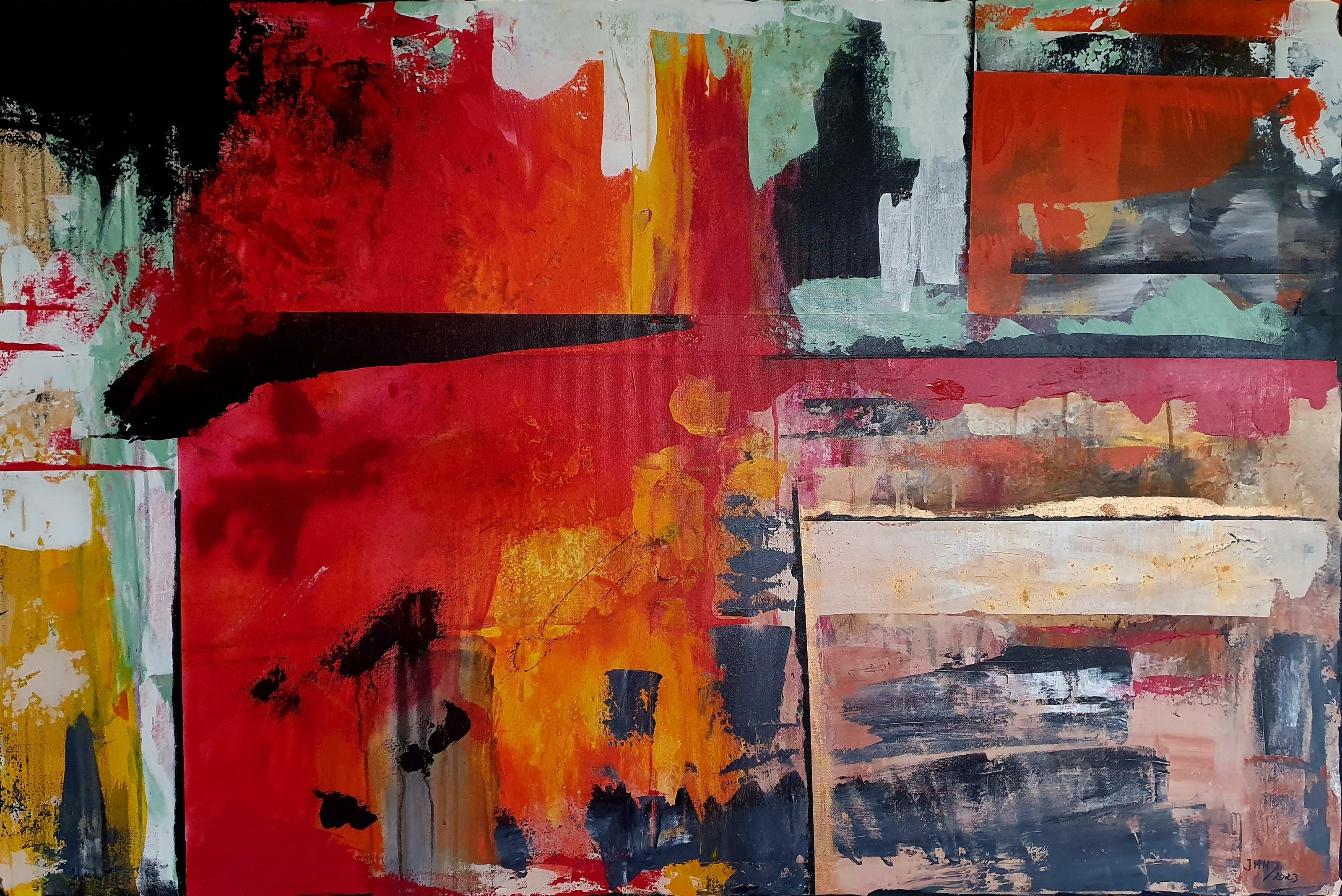 abstrakte Acrylmalerei von Jasmin Meirose aus Köln